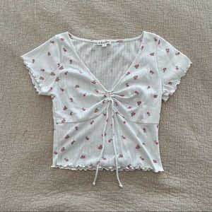 FOR LOVE & LEMONS blossom pointelle top